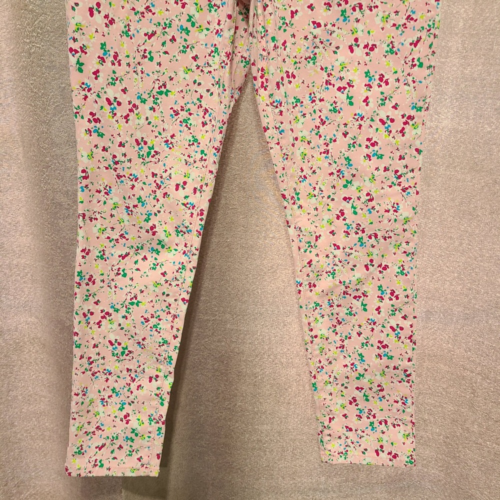 Crown & Ivy Libby Flowers Pink Floral High Rise Skinny Jeans Womens 8 NWT - Picture 5 of 14